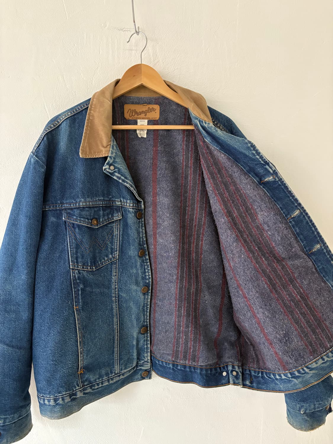 90's Wrangler wool blanket western denim 상품이미지6