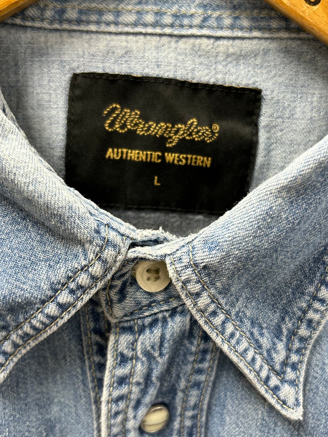 랭글러(Wrangler) 데님 웨스턴 셔츠 상품이미지5