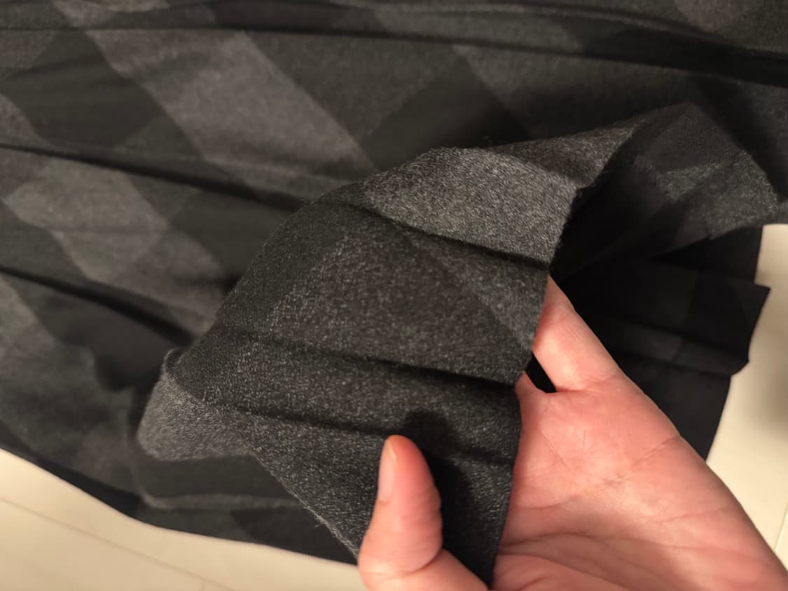 차콜 모 체크 롱 스커트 34-36 상품이미지2