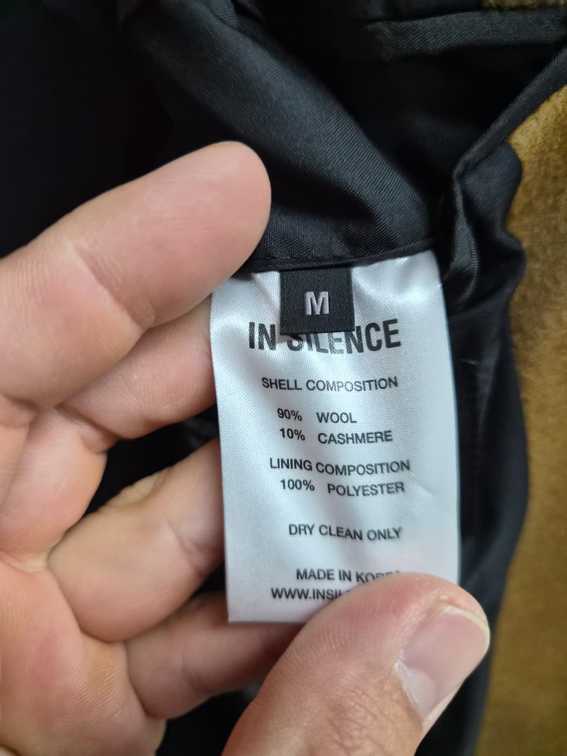 M) 인사일러스 울 90 캐시미어 10 카멜 코트 팝니다 상품이미지5