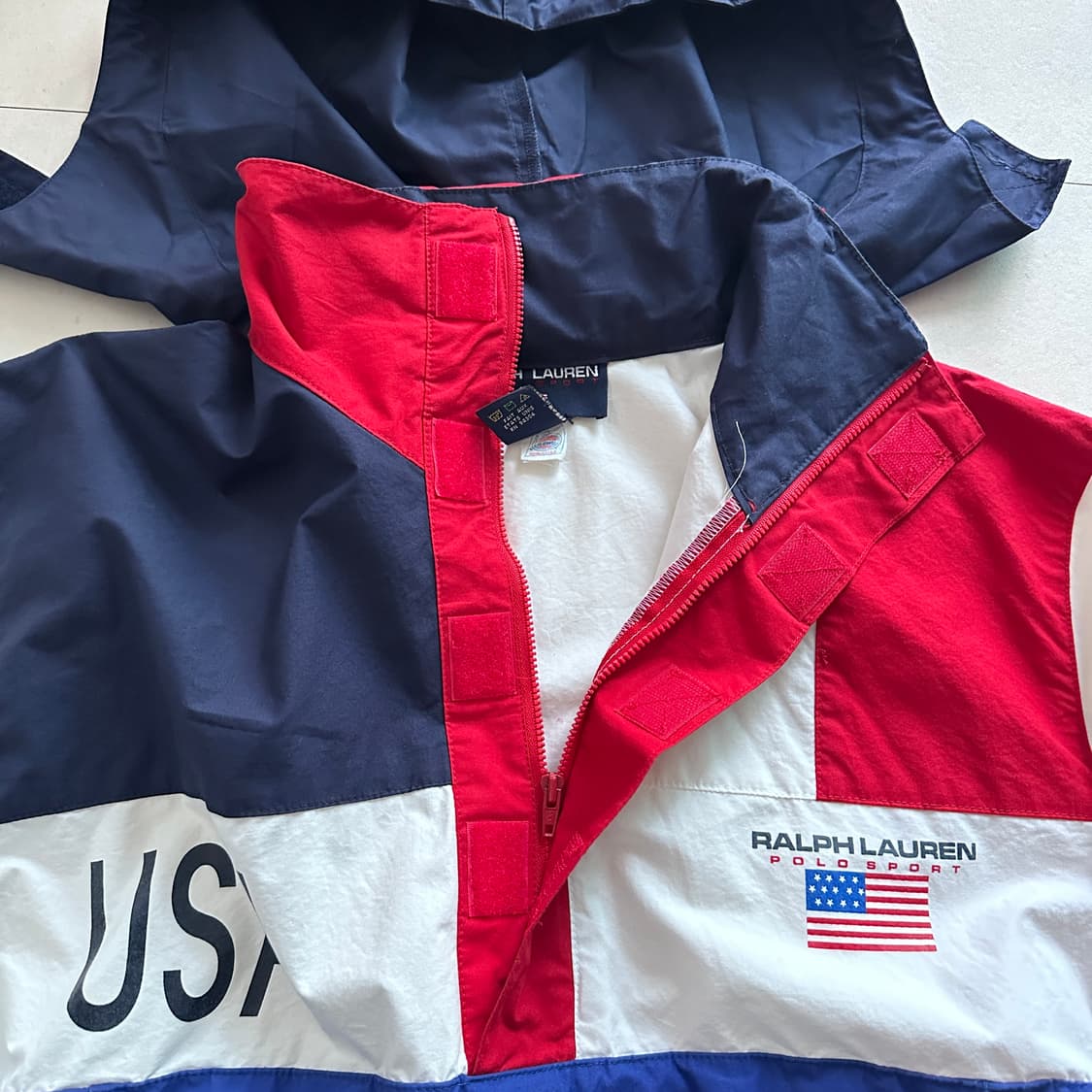 90s 폴로스포츠 MADE IN USA 성조기 아노락 M 상품이미지5