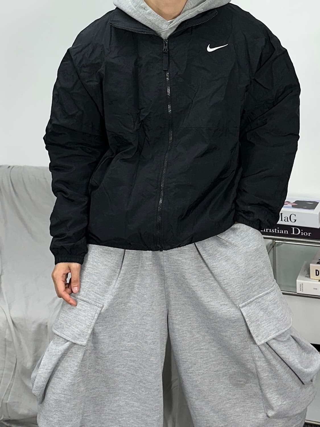 나이키 빅로고 나일론 바람막이 L 상품이미지2