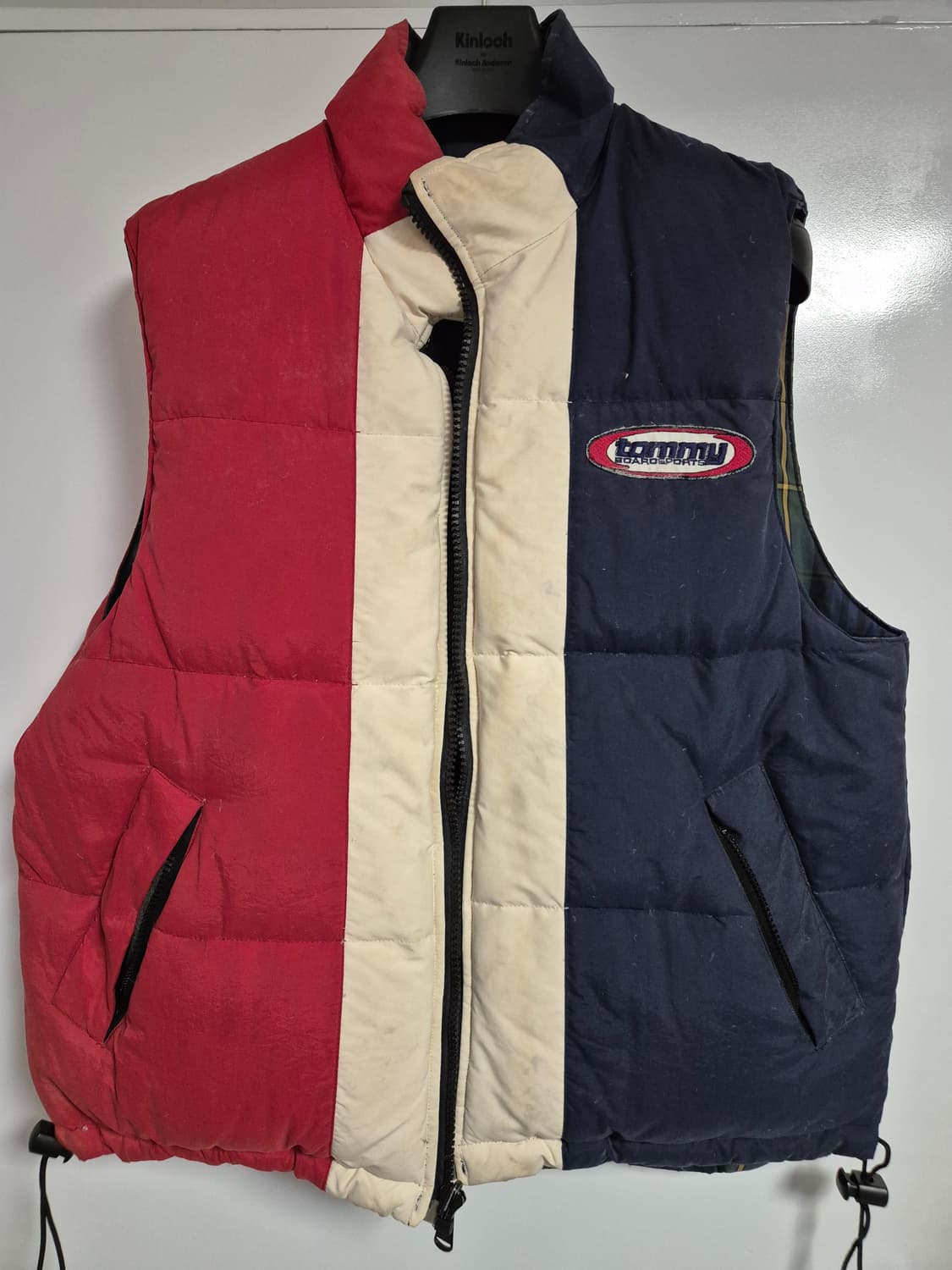 90s 타미힐피거 양면 패딩조끼 xl 상품이미지4