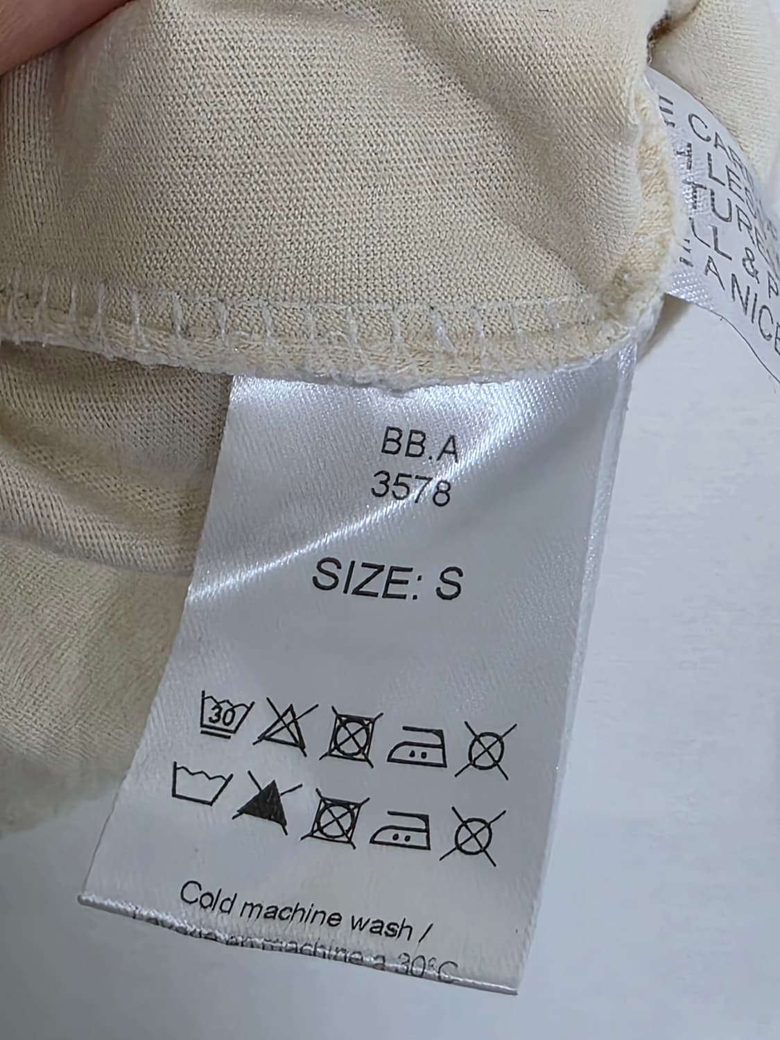 GANNI (가니) 베이지 스마일 오가닉 코튼 롱슬리브 S 상품이미지4