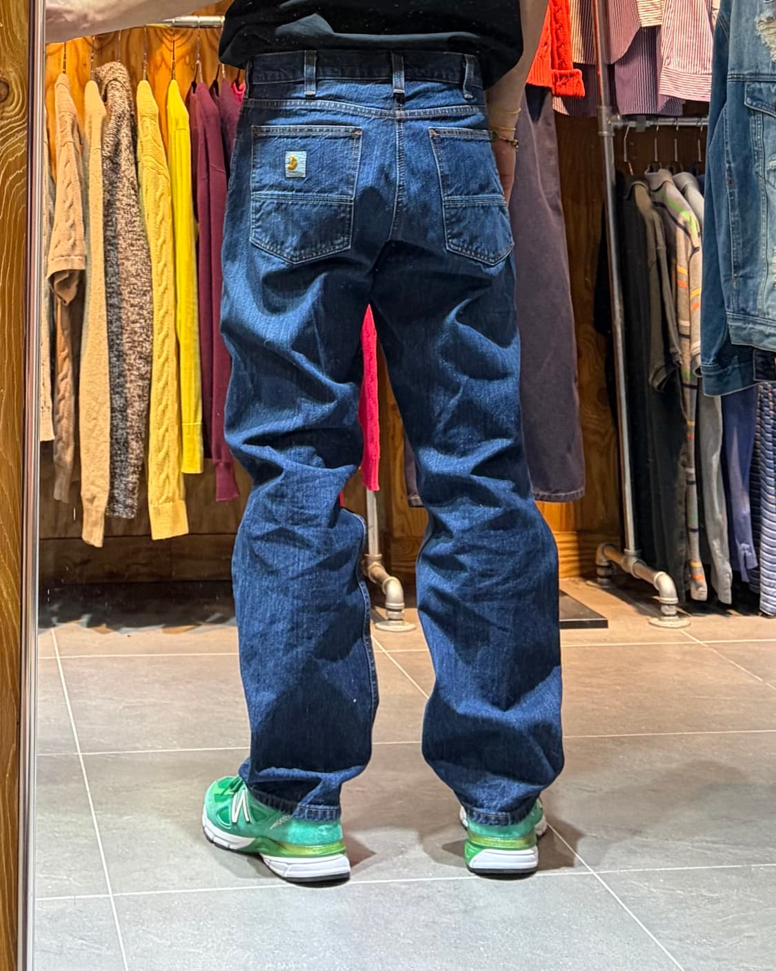 33in CARHARTT 칼하트 포켓 박스로고 릴렉스드핏 중청 데님팬츠 상품이미지1