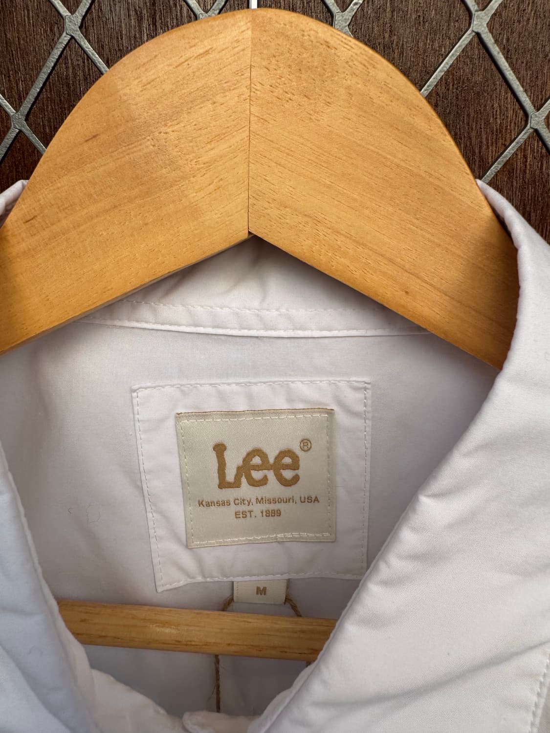 LEE 리 로고 카라 반팔 셔츠 화이트 M 상품이미지6