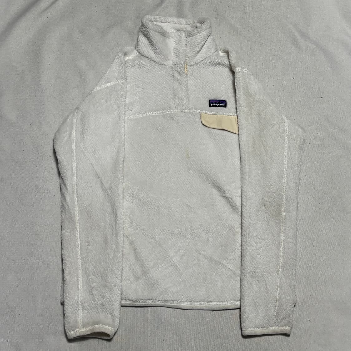 M 파타고니아 여성 화이트 반집업 플리스 상품이미지2