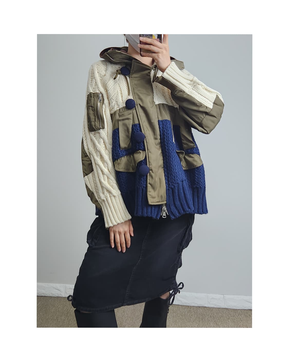 스웨터 야상 후드 점퍼 상품이미지1