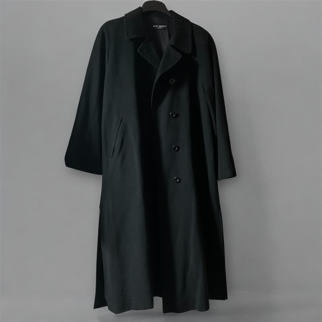 퓨어 캐시미어100 블랙 롱코트 상품이미지2