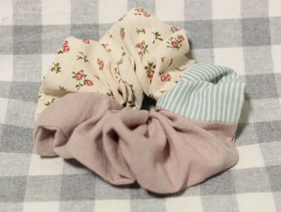 핸드메이드 모리걸 패치워크 스크런치 * 패치슈슈 상품이미지5