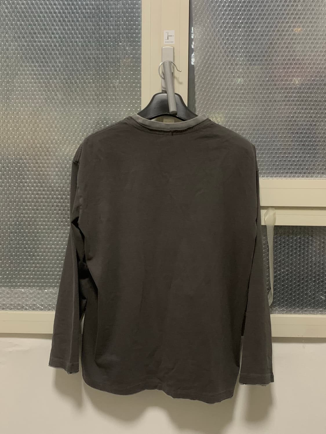 (3) 폴리테루 레이어드 롱슬리브 차콜 그레이 상품이미지2