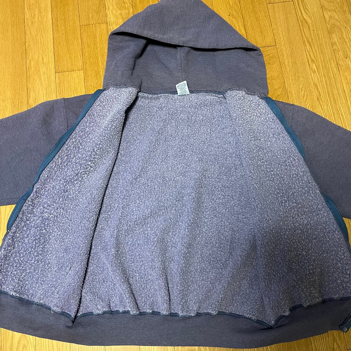 [L] 90s 빈티지 러셀 후드집업 소프트 퍼플 상품이미지4