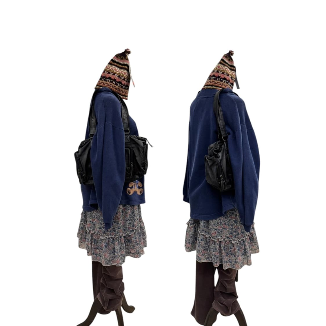 히스테릭글래머 코티드 캔버스 숄더백 블랙 상품이미지9