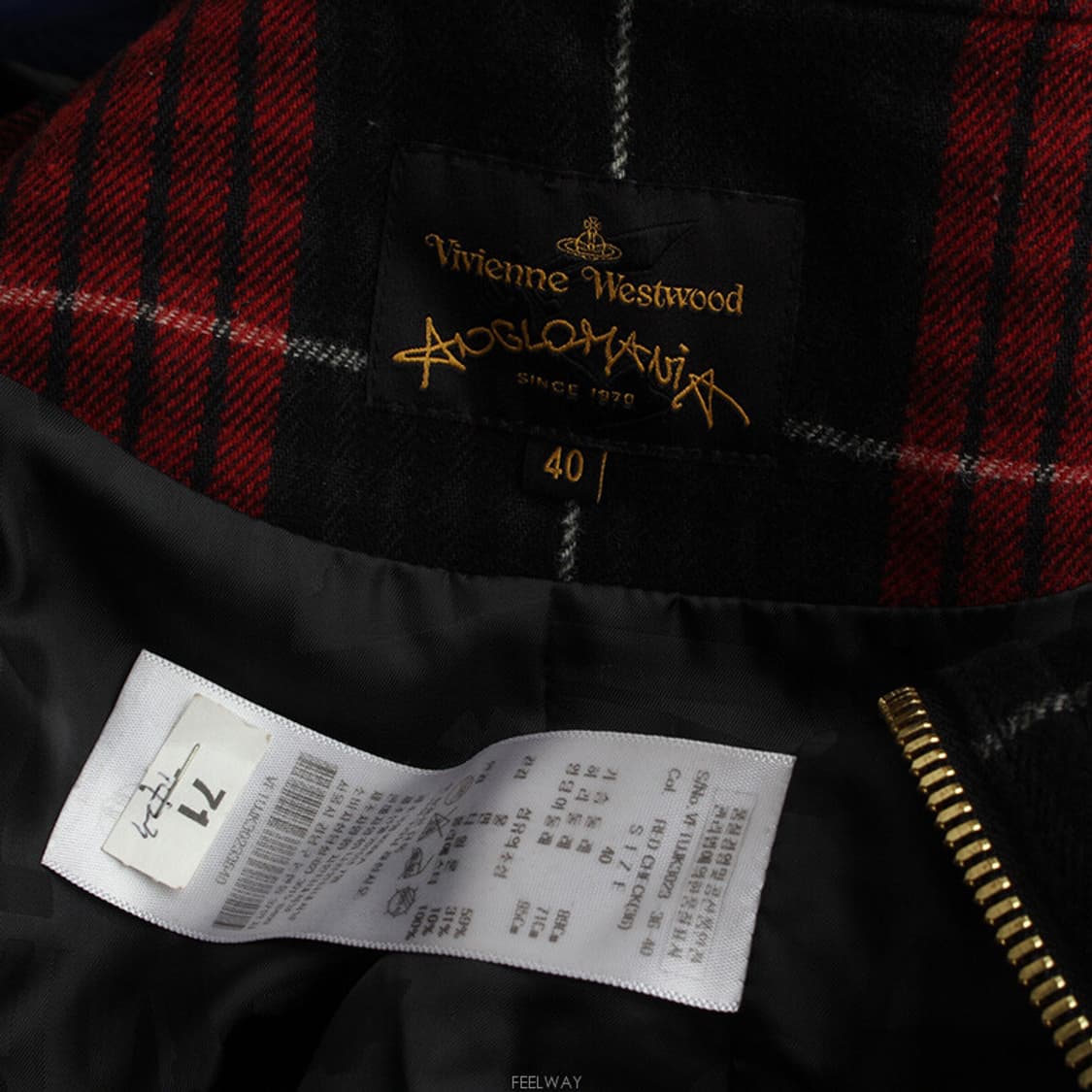 비비안 웨스트우드 앙글로마니아 레드 체크 자켓 44 상품이미지3