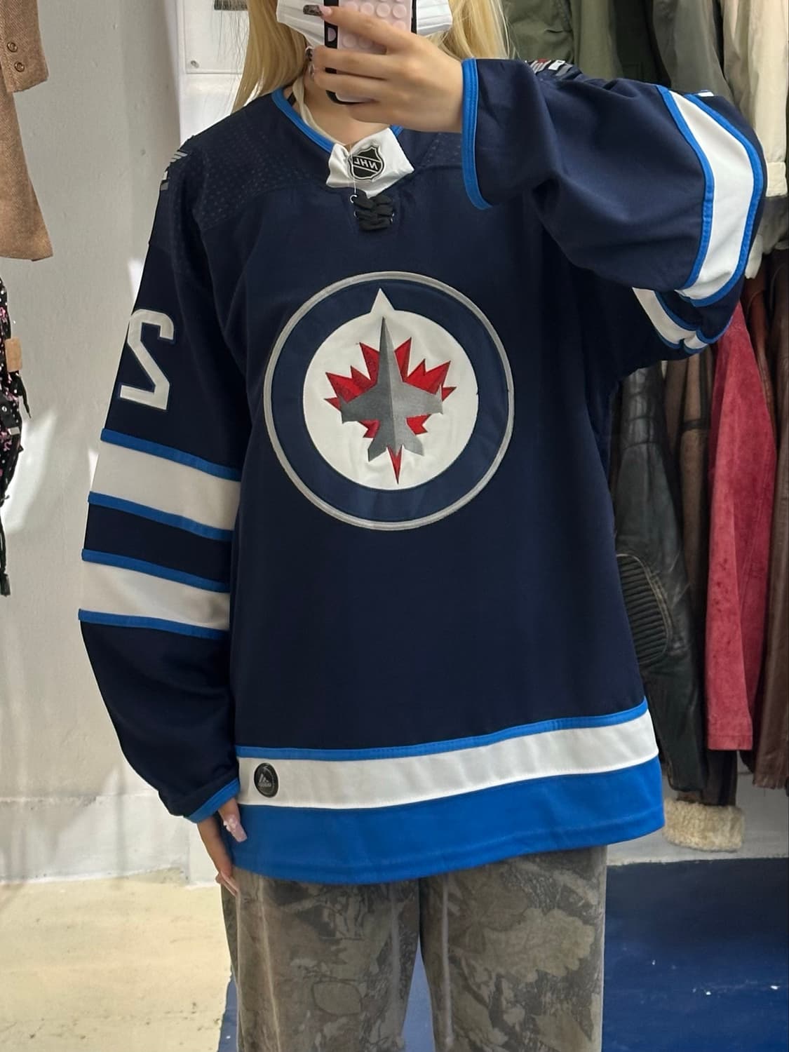 Adidas 아디다스 NHL 위니펙 블록코어 하키져지 상품이미지1