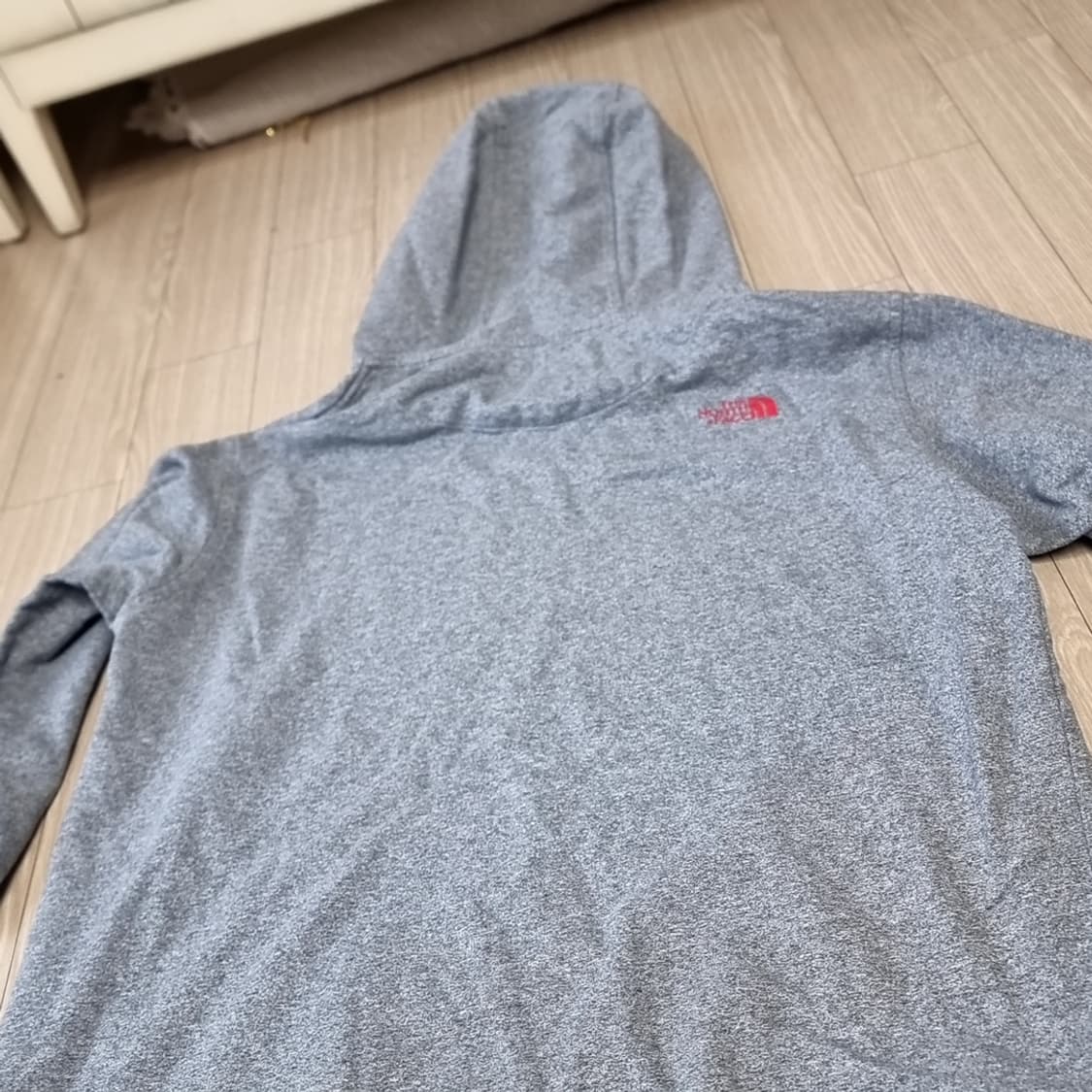 노스페이스 회색 후드티 레드 로고(105) 상품이미지7