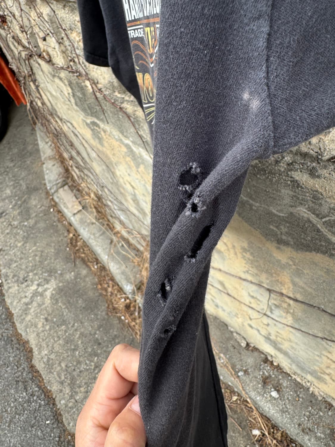 할리데이비슨 빈티지 2010 usa 프린팅 데미지 반팔 티셔츠 상품이미지6