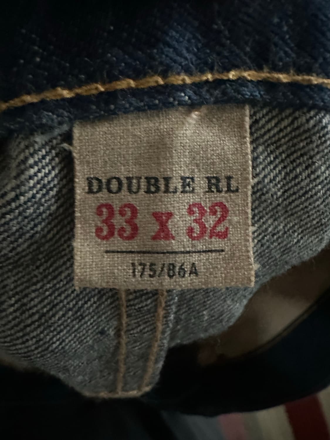 RRL 스트레이트핏 원스 워시 셀비지 진 상품이미지5
