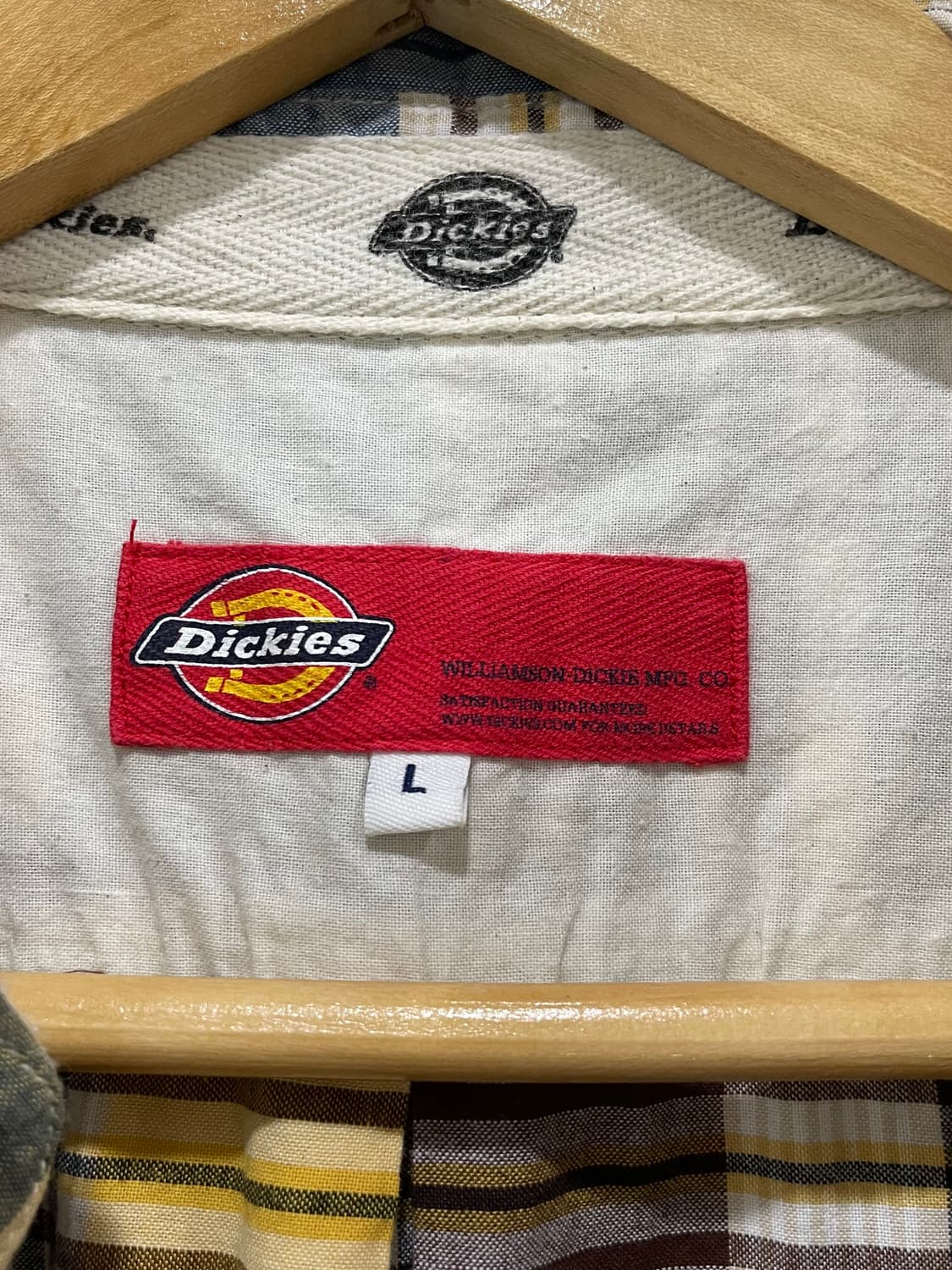 Dickies 디키즈 자수로고 체크 반팔셔츠 상품이미지3