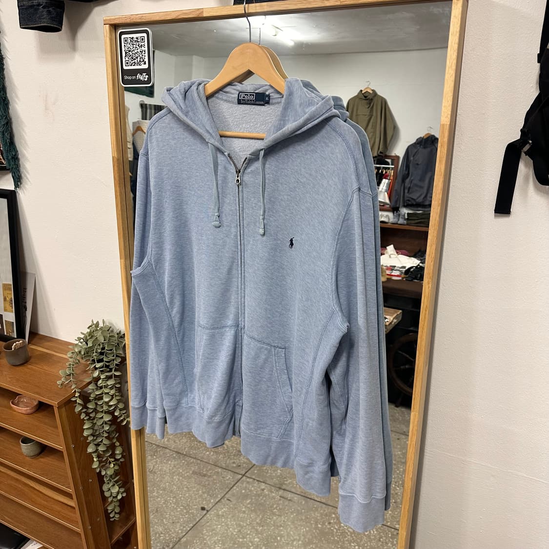 폴로 페일 블루 후드집업 상품이미지1