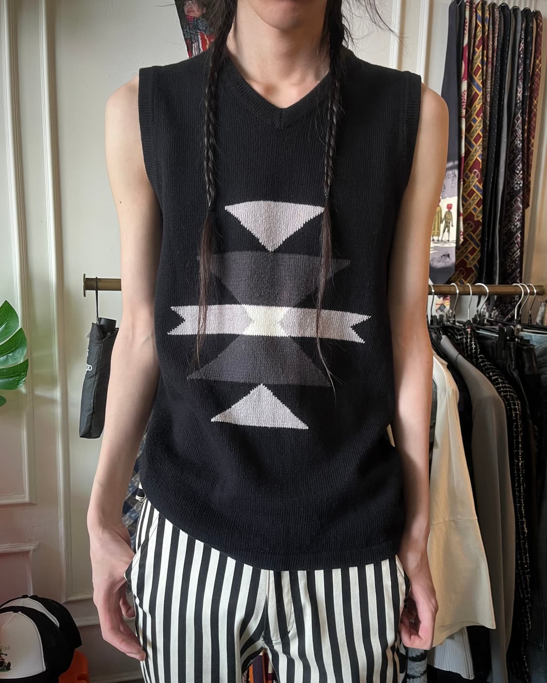 NEIGHBORHOOD 03ss Navajo Black Knit Vest 상품이미지2