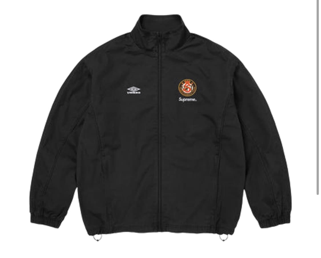 (L) 슈프림 x 엄브로 코튼 립스탑 트랙 자켓 블랙 - 26SS 상품이미지1