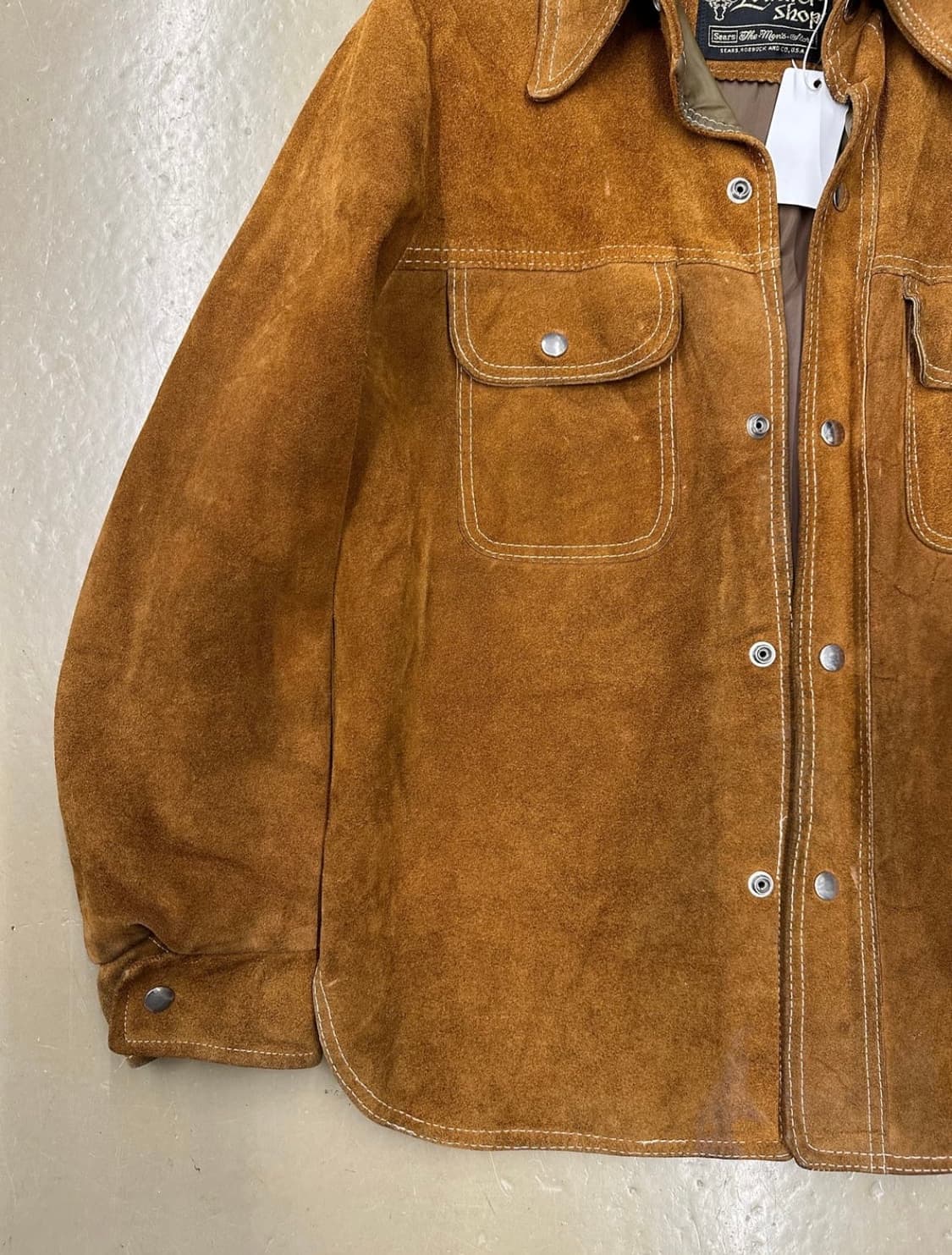 더 레더 샵 브라운 스웨이드 레더 자켓 40 상품이미지2