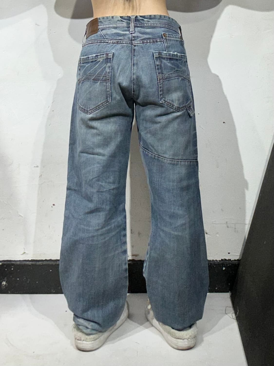 아르마니 중청 알마니 와이드 워싱 데님 팬츠 청바지  상품이미지3