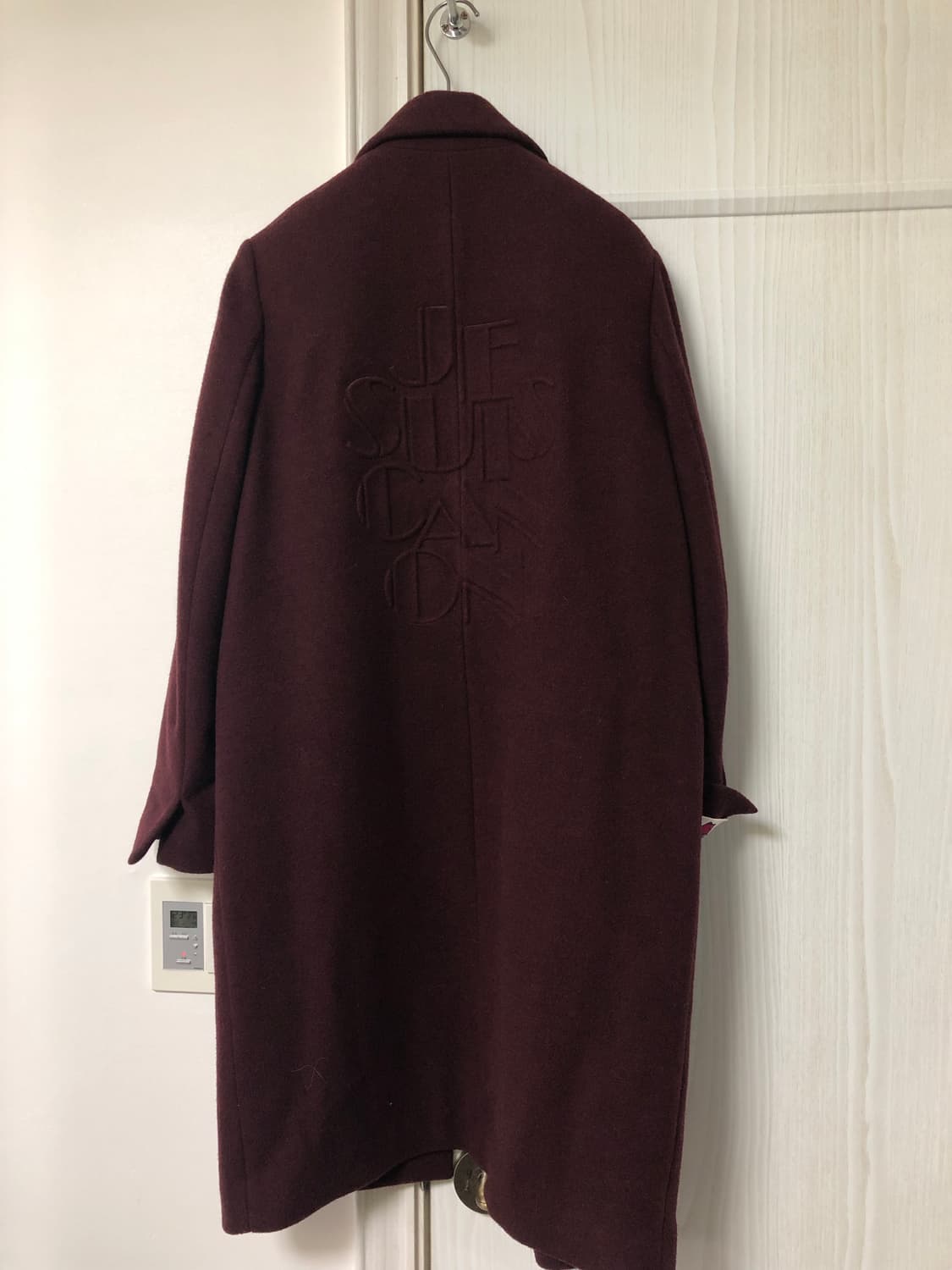 럭키슈에뜨 (LUCKY CHOUETTE) 버건디 코트 상품이미지2