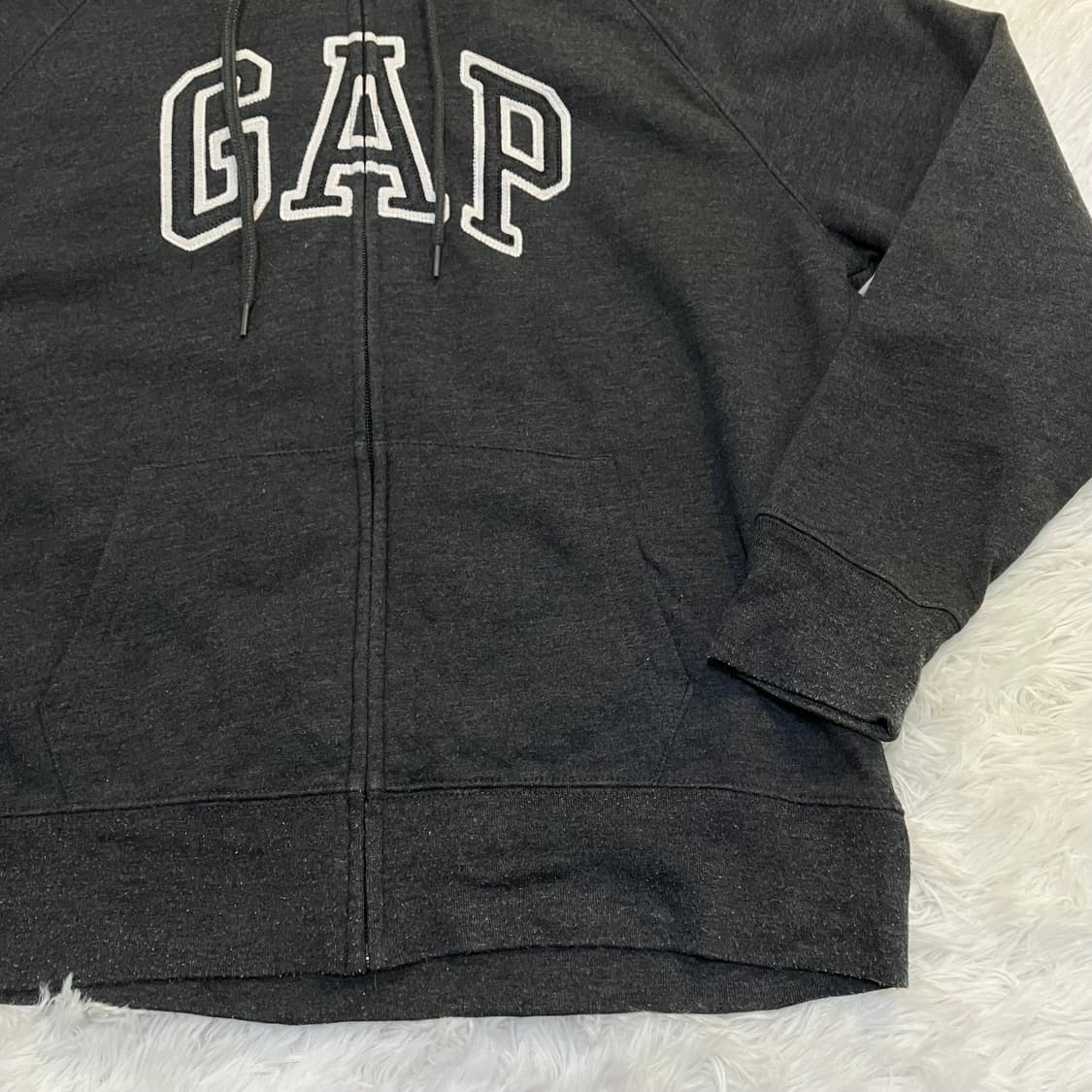빈티지 갭 차콜 후드 집업 798 y2k 스트릿 갸루 펑키 일본빈티지 상품이미지4