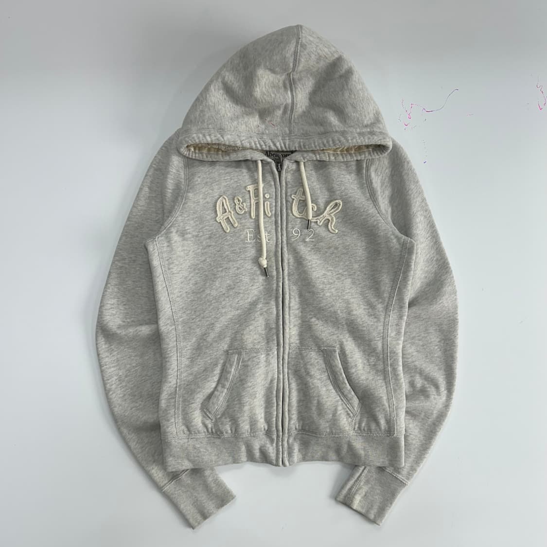 Abercrombie 아베크롬비 퍼 안감 멜란지 후드집업 상품이미지3