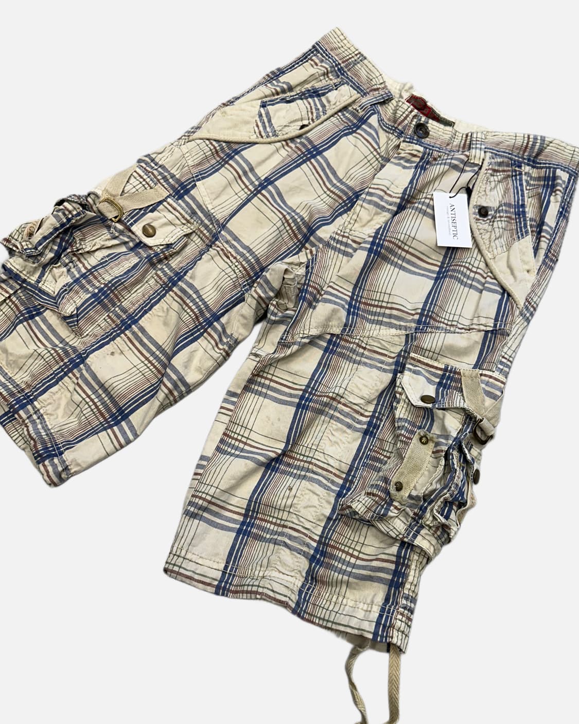 check detail cargo shorts 상품이미지4