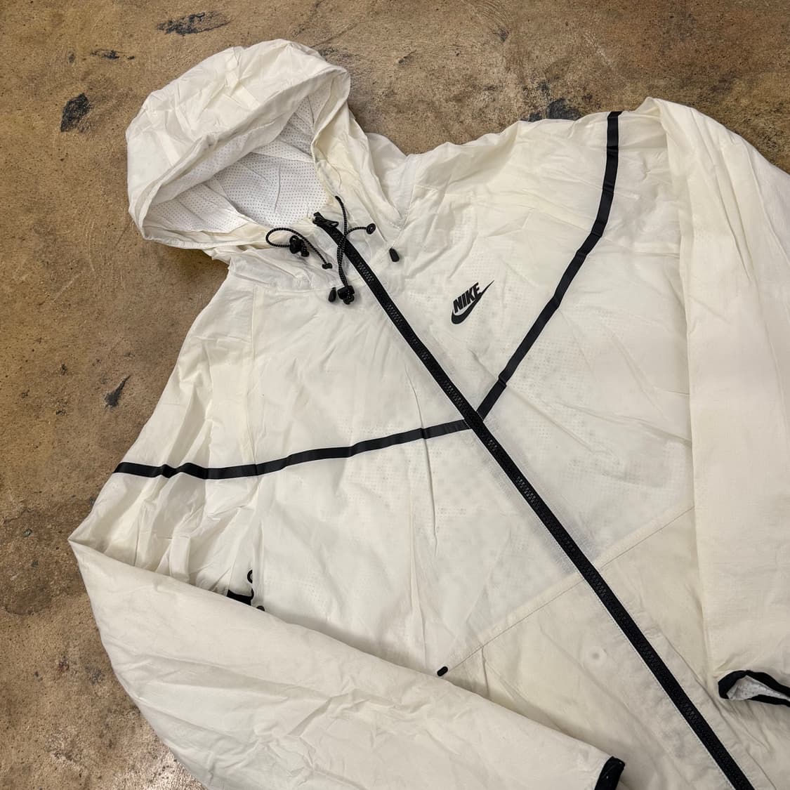 [정품/M] 나이키 화이트 바람막이 후드집업 b16 상품이미지1