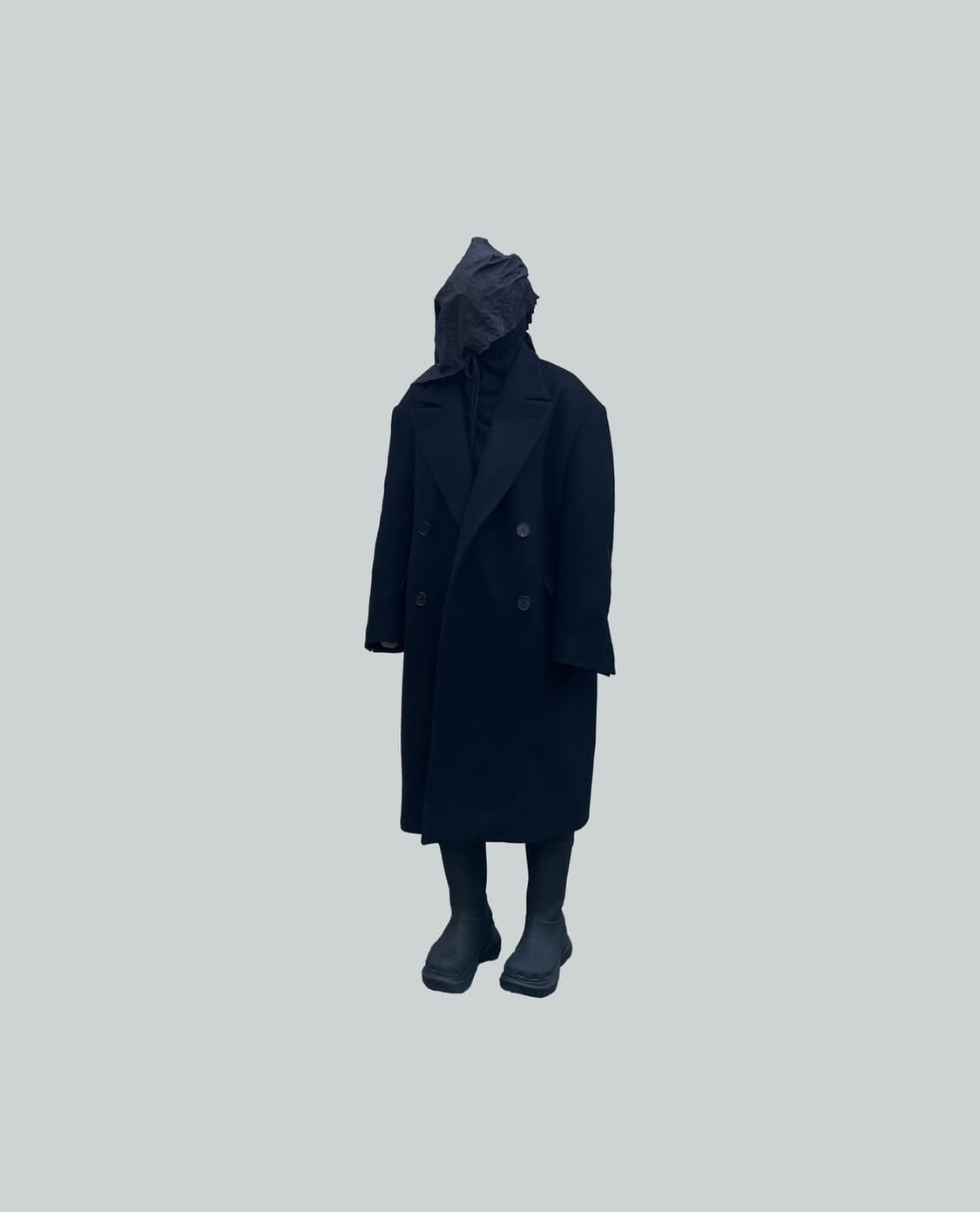 그레일즈 백 지퍼 더블 블레스티드 코트 (2) / 현 프로토콜 인덱스 상품이미지2