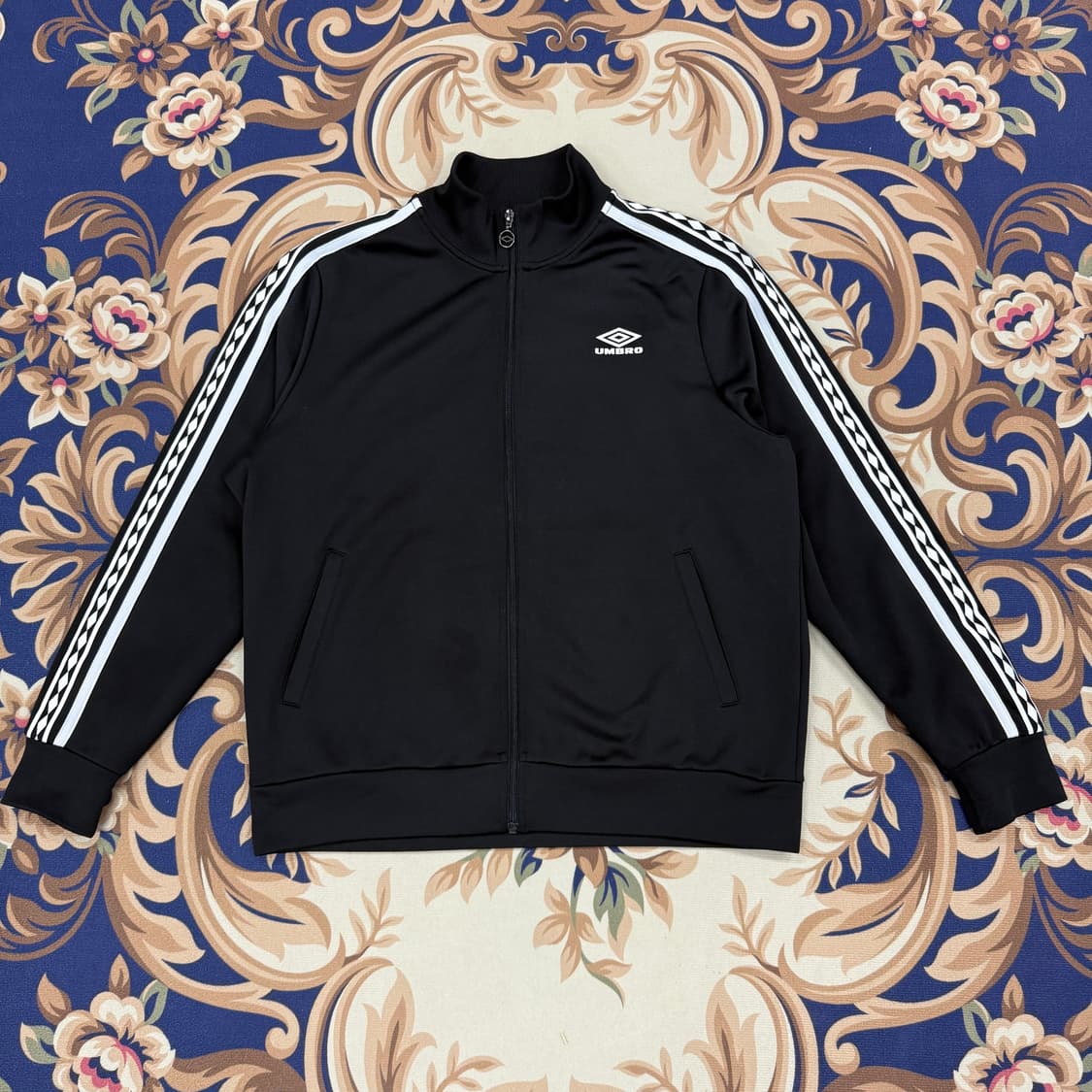 (M)엄브로 UMBRO 사이드라인 트랙탑 져지(블랙,검흰) 상품이미지1