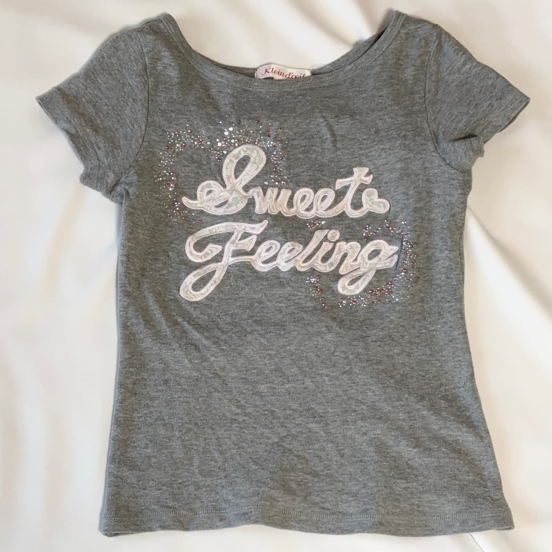 레이스 레터링 큐빅 반팔 딱붙핏 상품이미지3