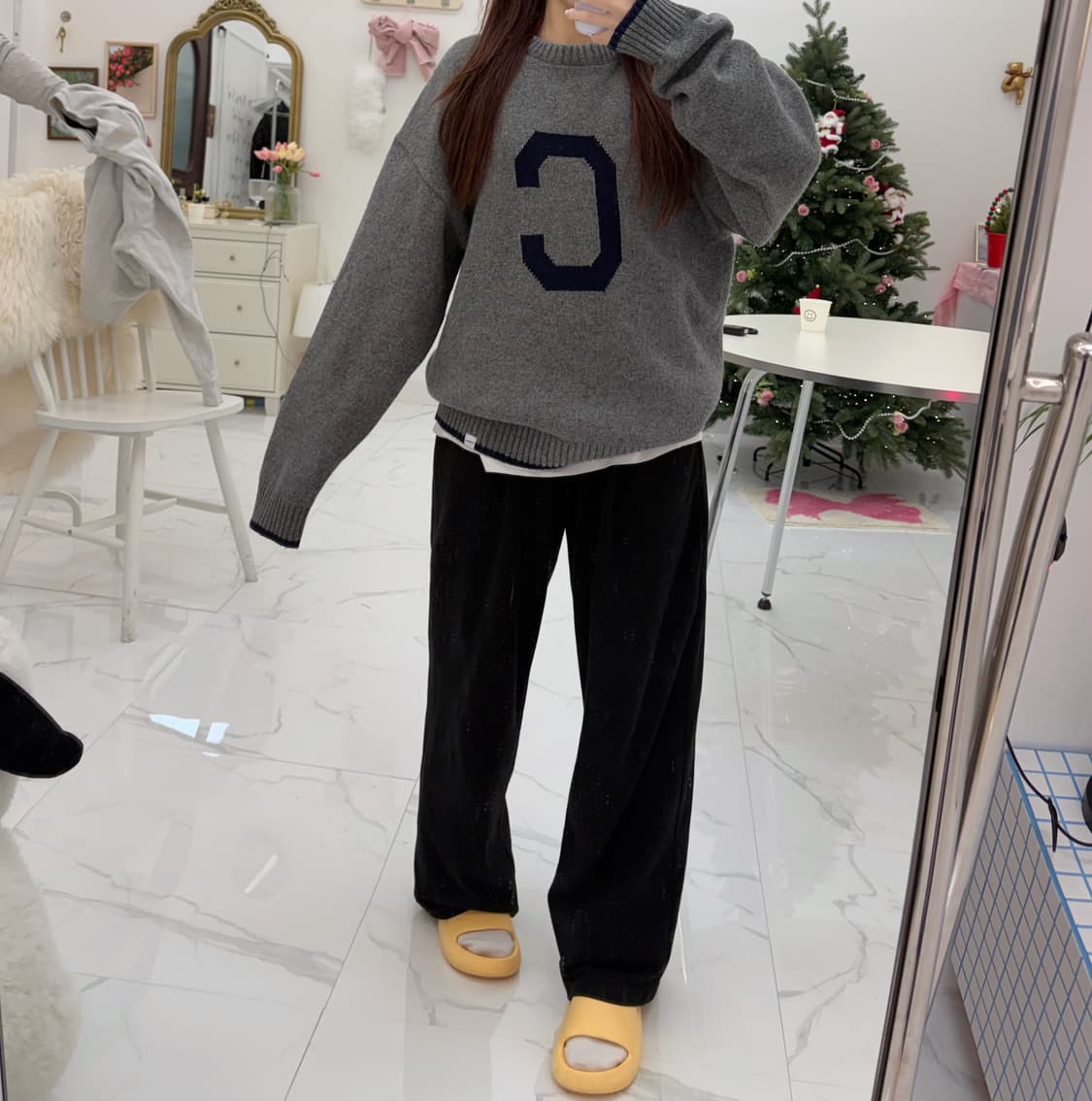 커버낫 시그니처 C로고 그레이 울니트(m) 상품이미지1