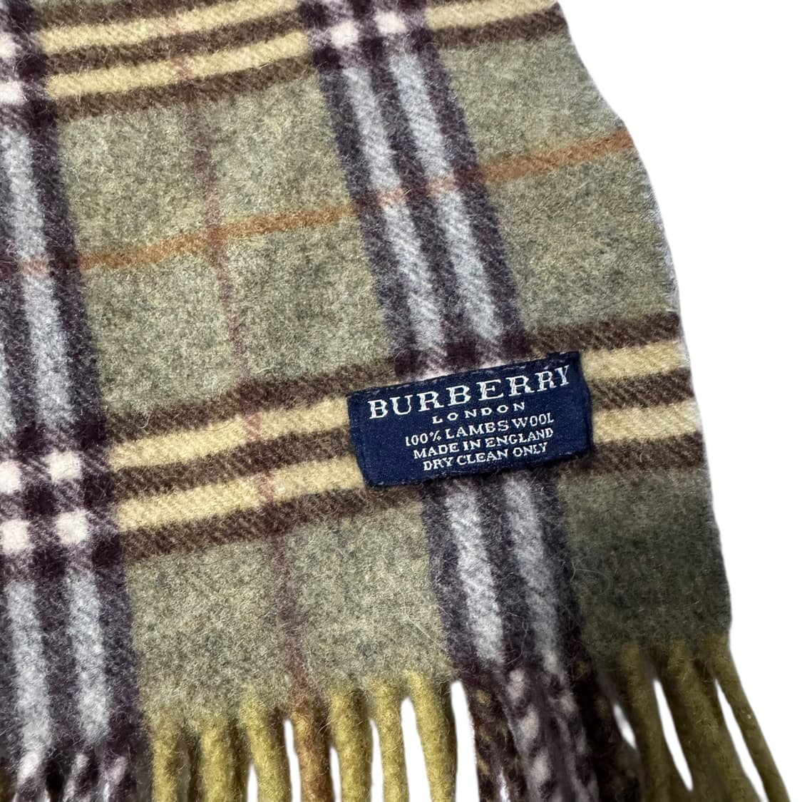 정품 버버리 노바체크 카키 머플러 상품이미지3