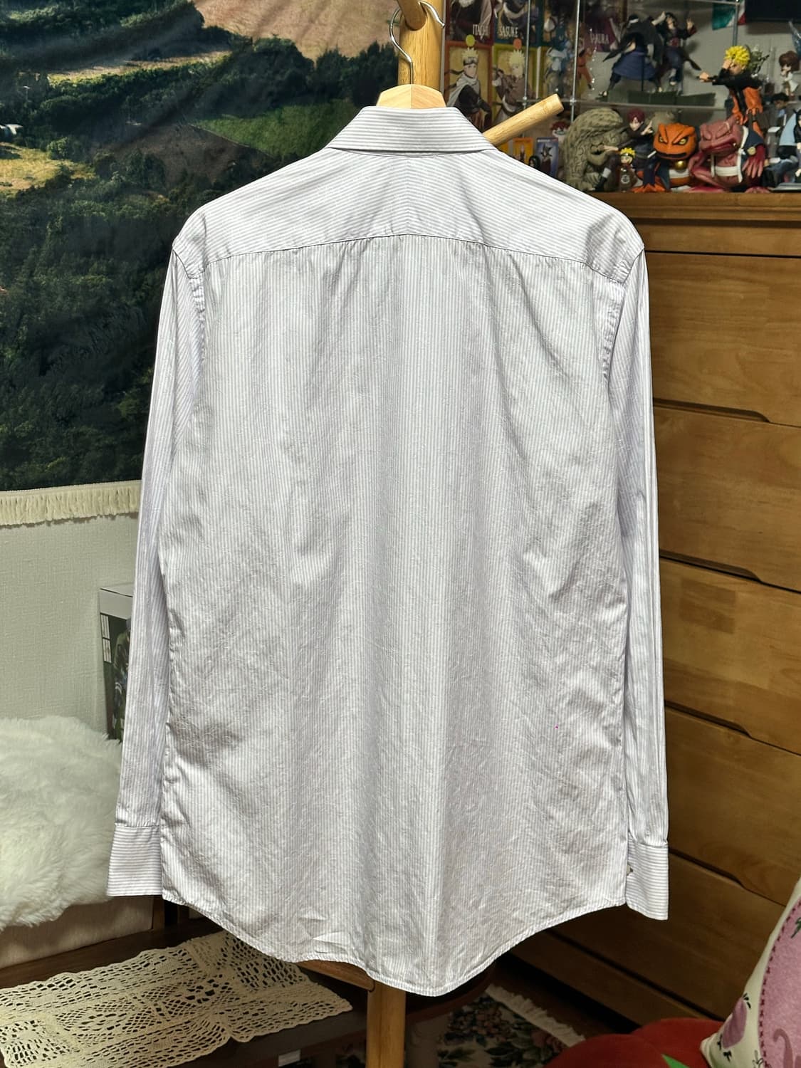폴스미스 자수 스트라이프셔츠 16 1/2 42/105 라벤더 상품이미지3