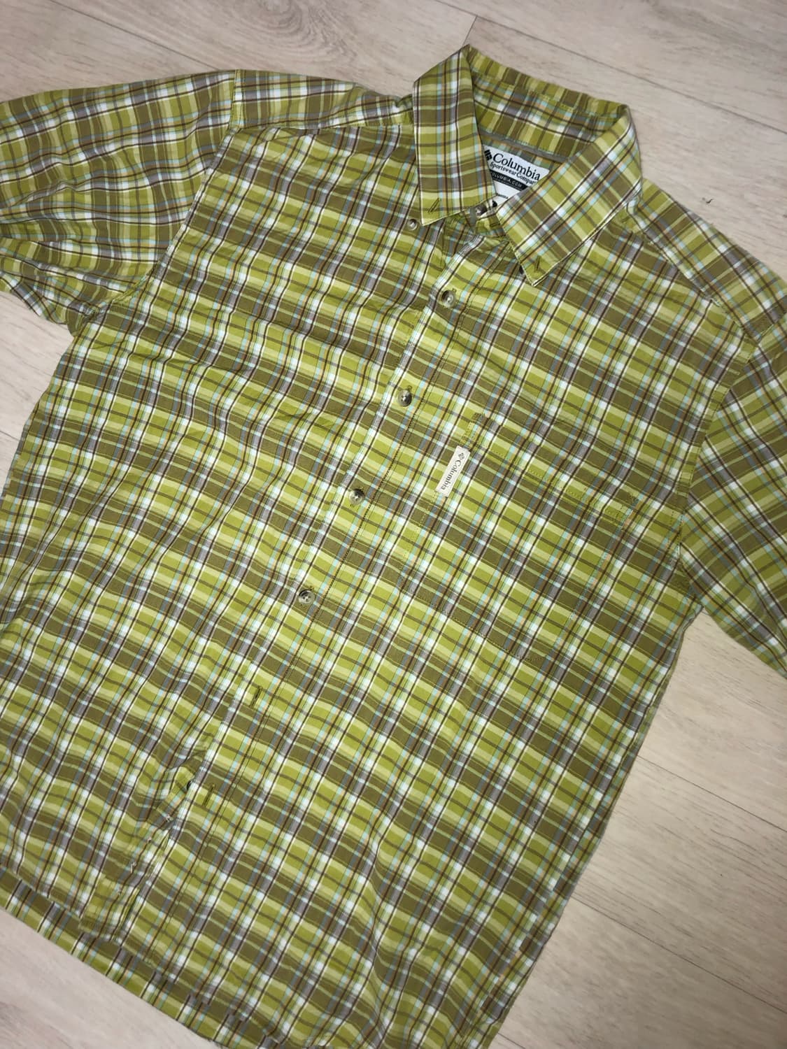 콜롬비아 체크 반팔 셔츠 상품이미지3