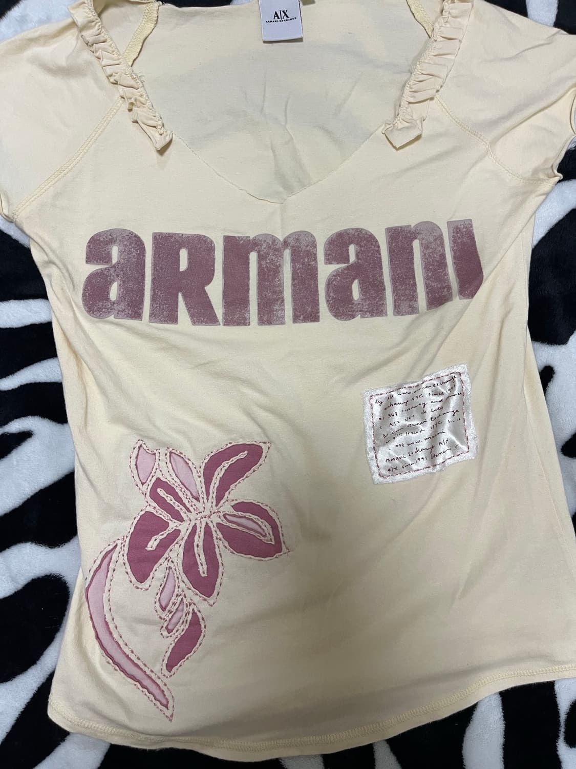 vintage armani exchange flower t shirt 상품이미지3