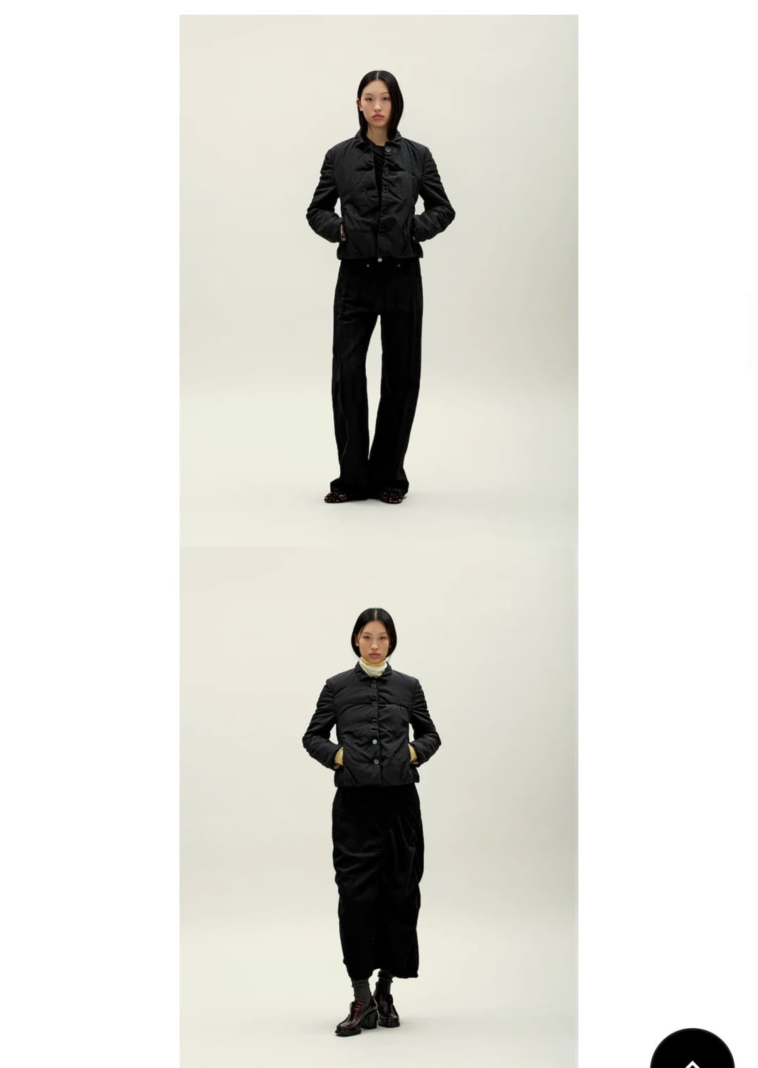 Padded Single Crop Jacket Black 상품이미지1