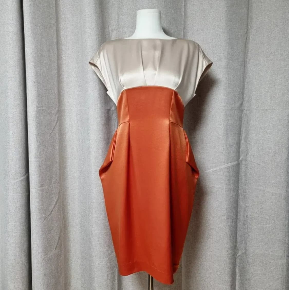 MINIMUM 미니멈 새틴 배색 고급 원피스 드레스 (55) 상품이미지2