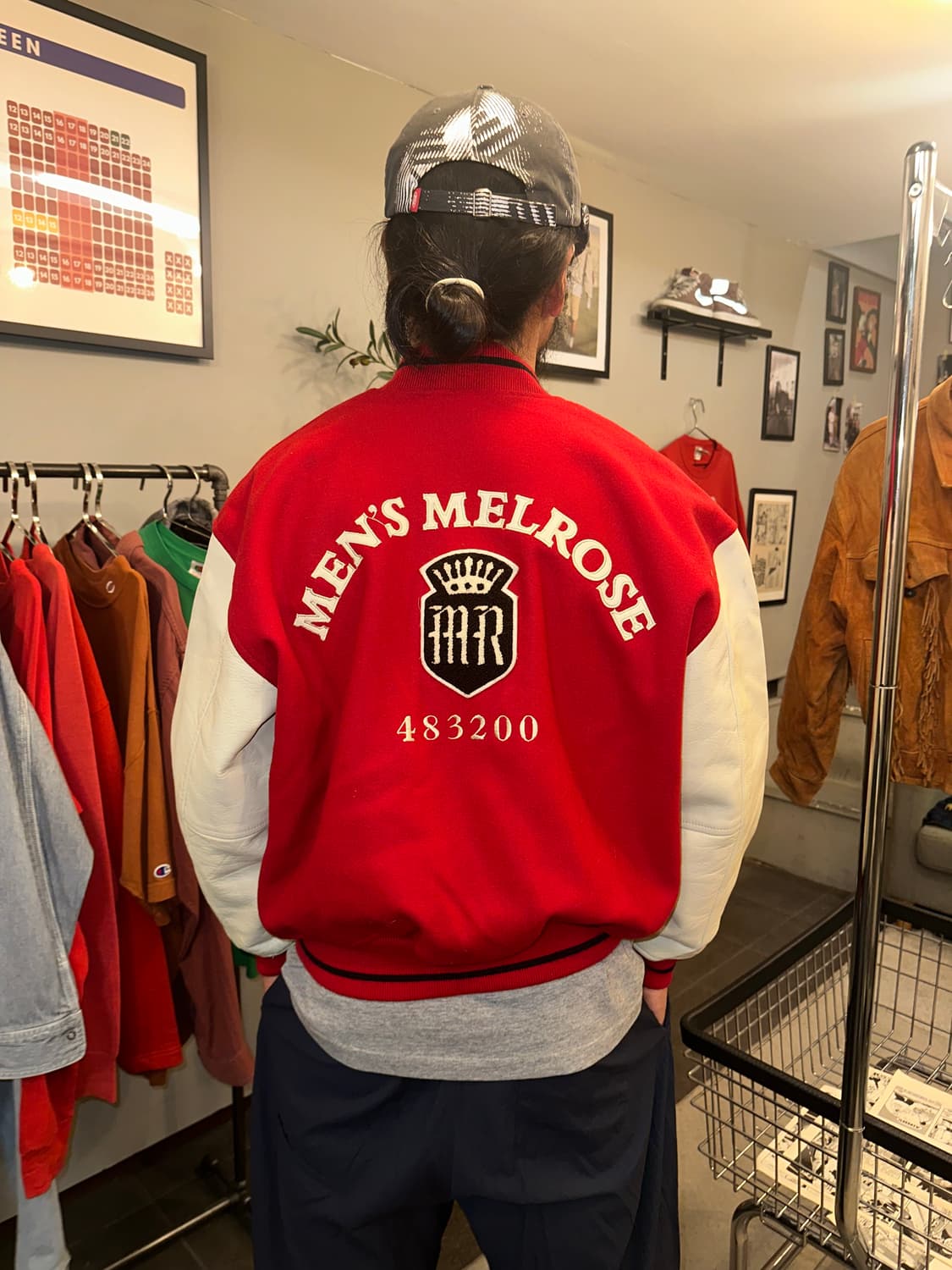 Men’s Melrose back logo varsity jackek 상품이미지1