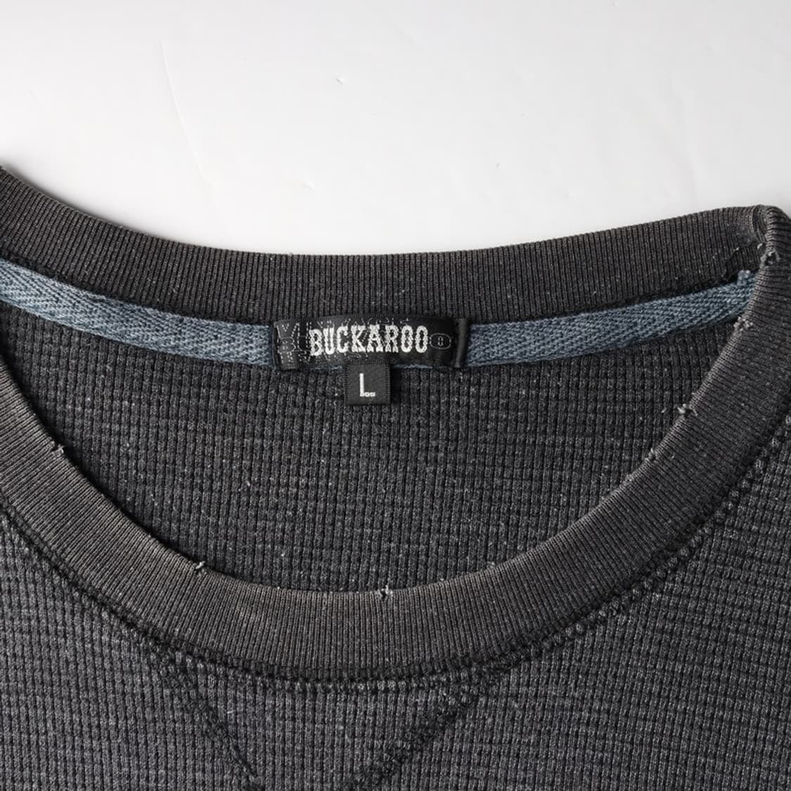 버커루 빈티지 그래픽 워싱 와플 티셔츠 L 상품이미지5