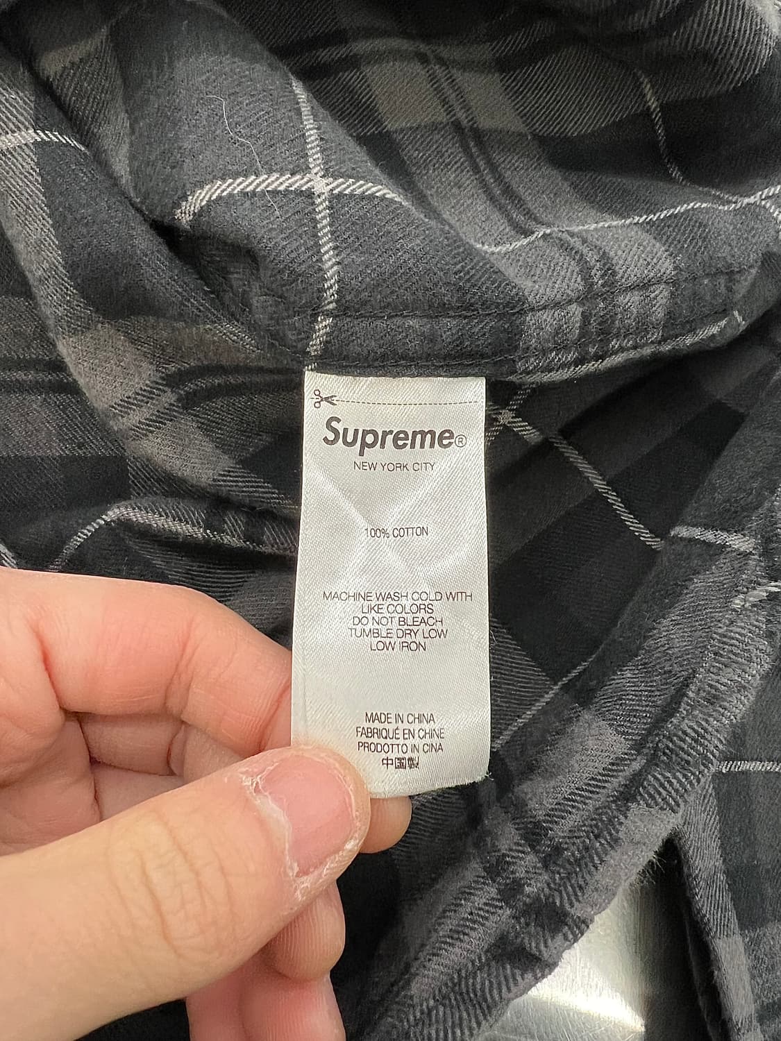 슈프림 24fw 플레이드 플란넬 셔츠 블랙 상품이미지8