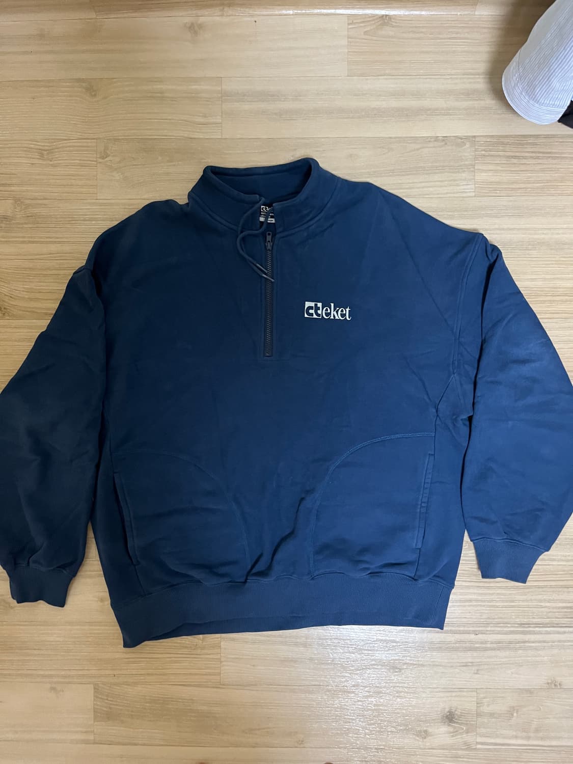 테켓 하프 집업 스웻 네이비 상품이미지2
