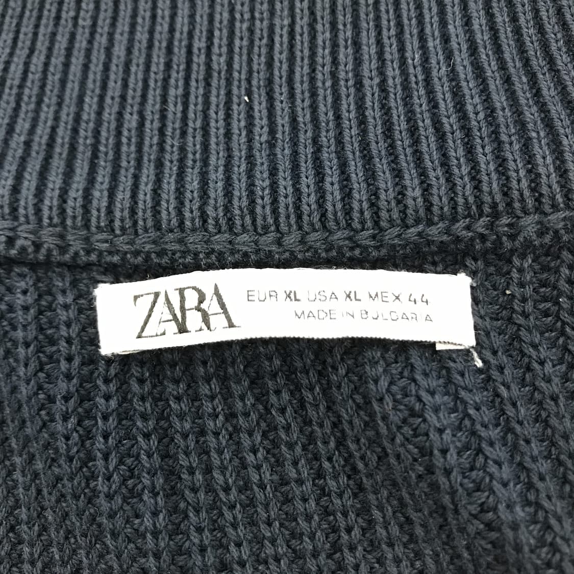 자라 하프집업 니트 네이비 [XL] 상품이미지4