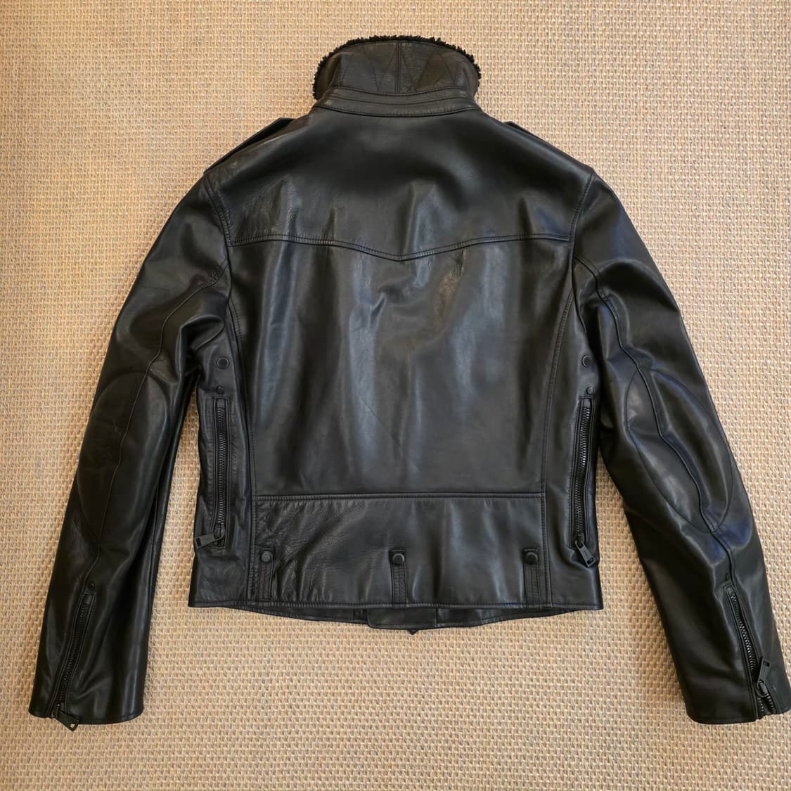 [명작] 랄프로렌 퍼플라벨 이탈리안 최고급 더블라이더 카프레더 자켓 상품이미지6