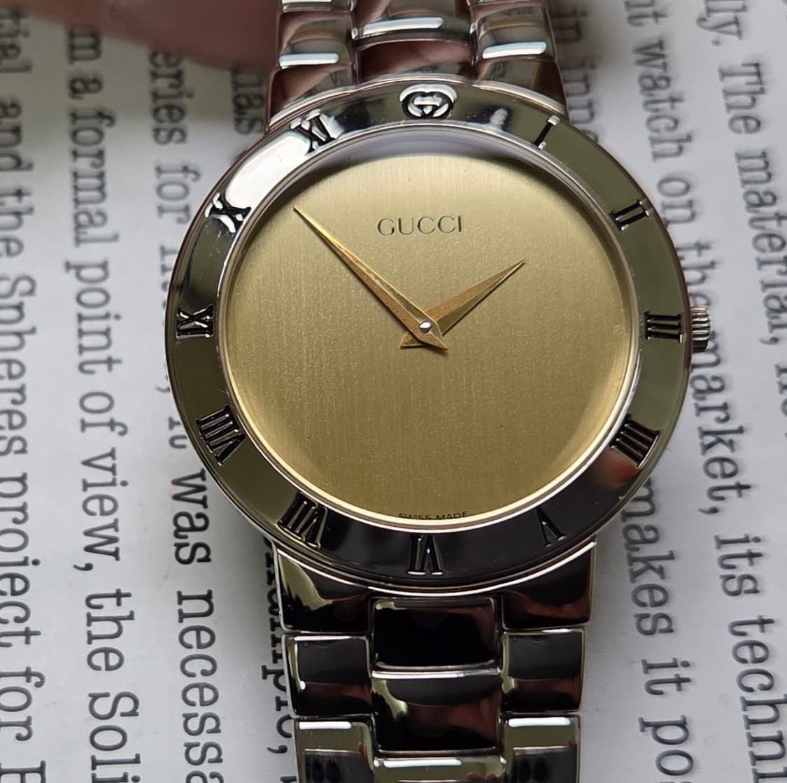 빈티지 구찌 클래식 3300.2.M 샴골판 칼침핸즈 브레이슬릿 ver.
 상품이미지2